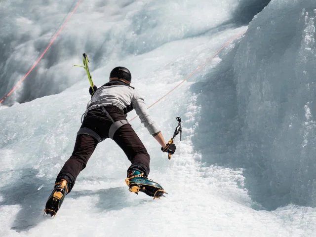 Cascade de Glace; sportif; hiver;