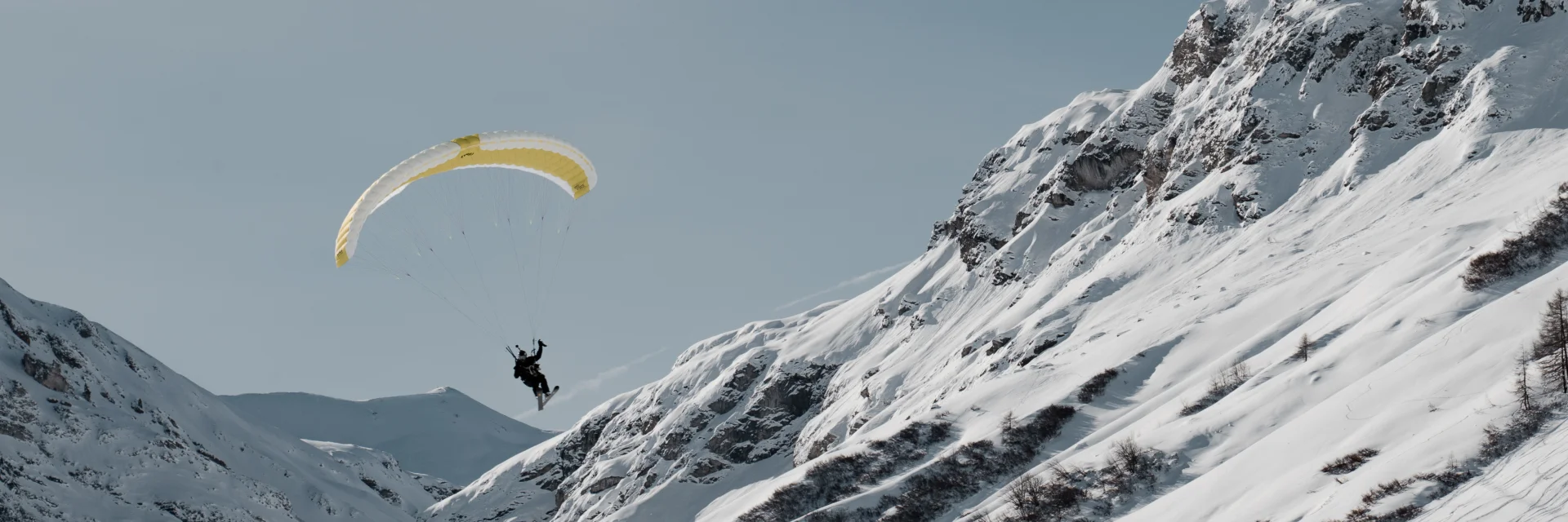 Parapente - Speed riding en hiver à Val d'Isère