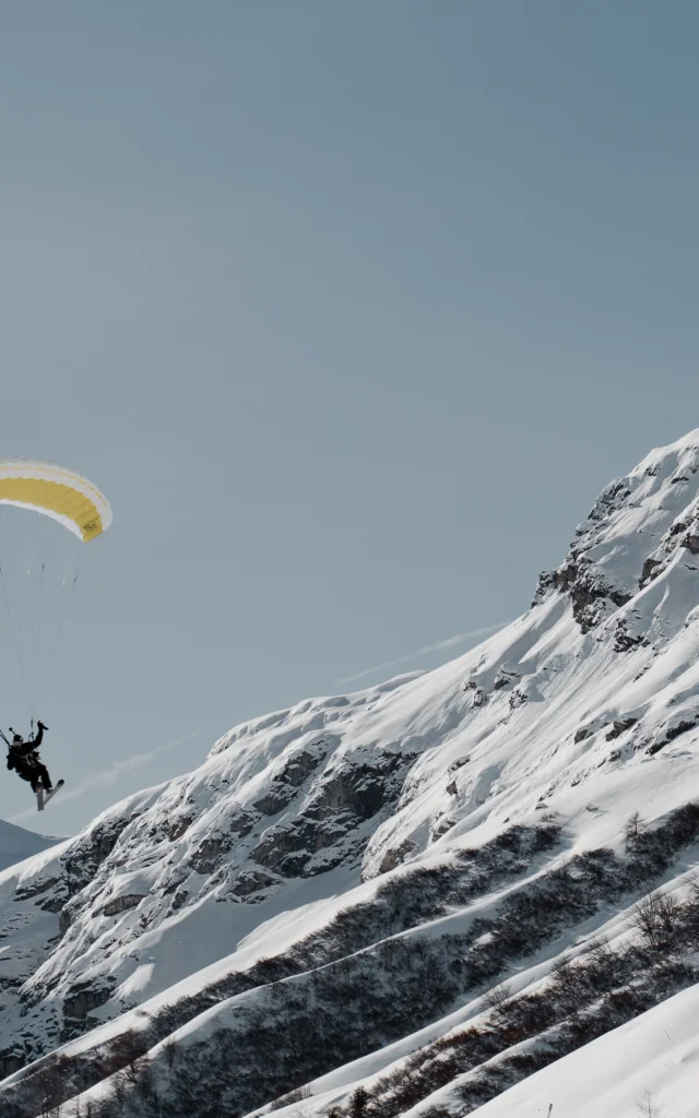 Parapente - Speed riding en hiver à Val d'Isère