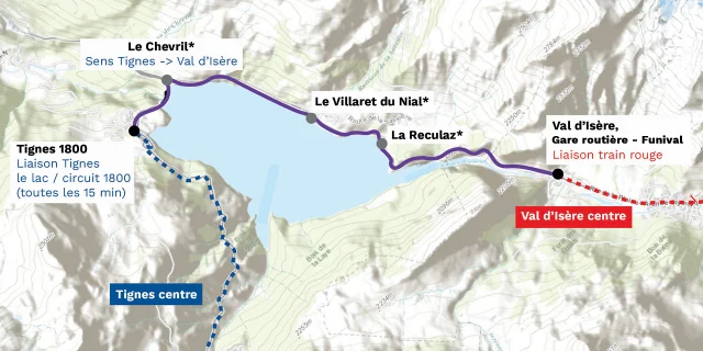 Tignes - Val d'Isère shuttle winter 2024-2025