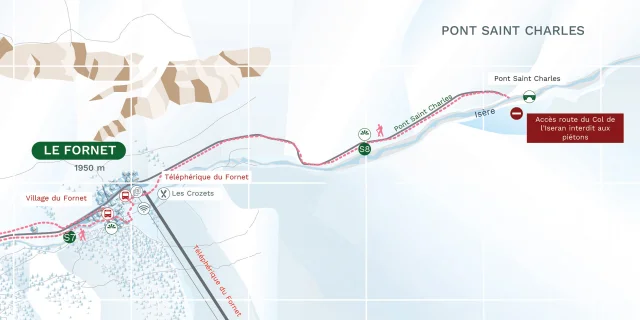 Winter walking or snowshoeing in the Fornet area of Val Disere